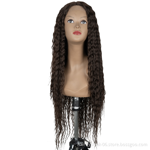 5 inch Lace part Human hair texture super long kinky curly wig soft and delicate Stealth Lace Wig Synthetic Hair Wigs